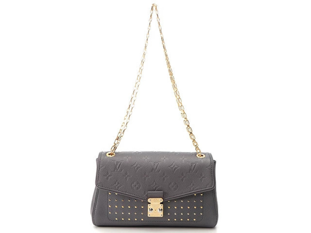 LOUIS VUITTON Saint Germain Monogram Empreinte Gris Silver Shoulder Bag